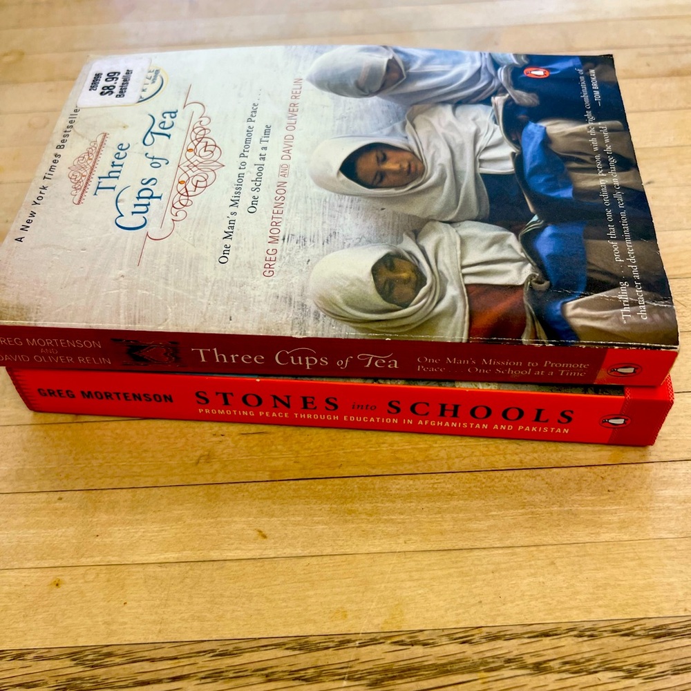 Three Cups of Tea and Stones into Schools by Greg Mortenson  book set
